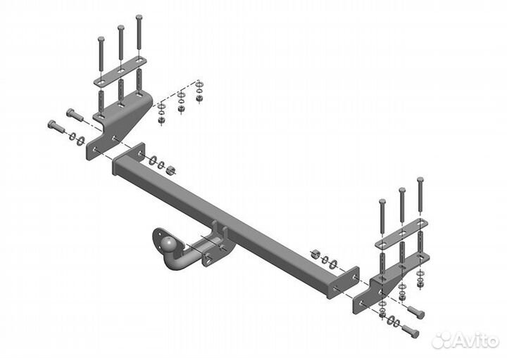 Фаркоп на tagAZ vega C 100 (2009)