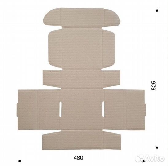 Самосборный короб 150*150*70 мм, бурый