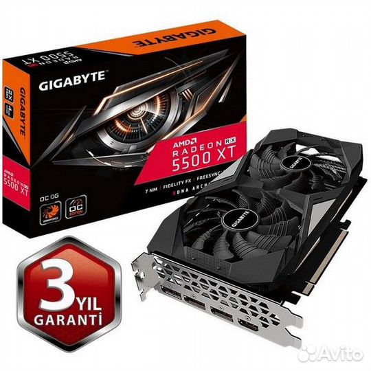 Игровой gigabyte rx5500xt 8gb