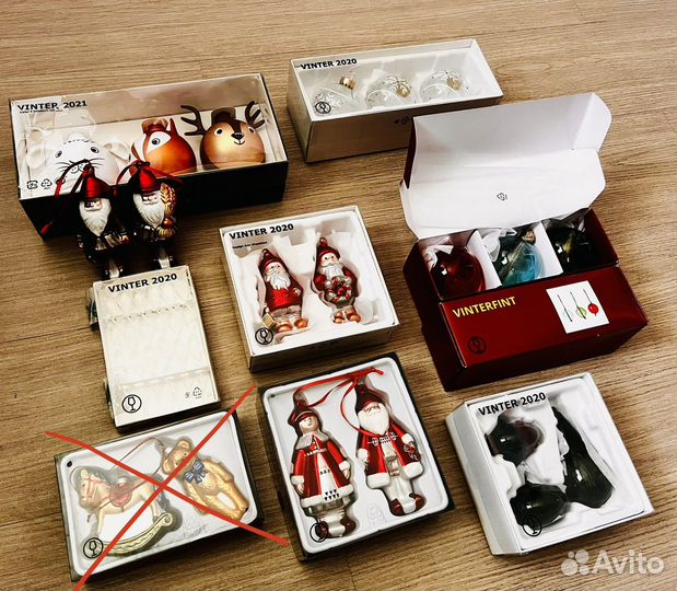 Коллекционные стеклянные елочные игрушки IKEA