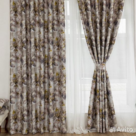 Шторы Жардин бронзовый готовые и на заказ