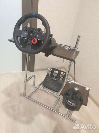Стойка для игрового руля с кпп. Версия2.0