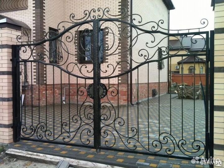 Кованные ворота с установкой