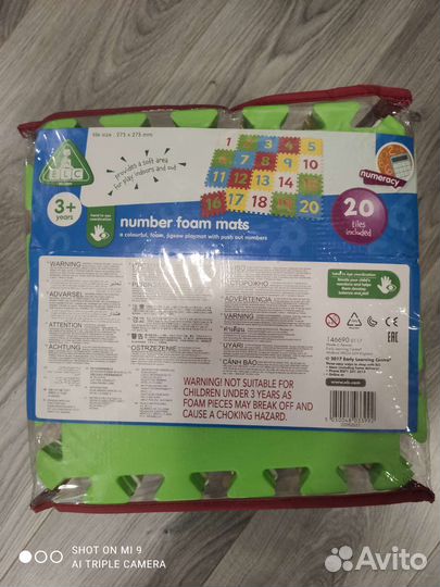 Мягкие коврики пазл Elc новые