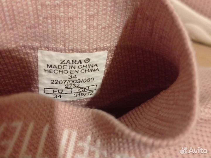 Слипоны zara для девочки 34р
