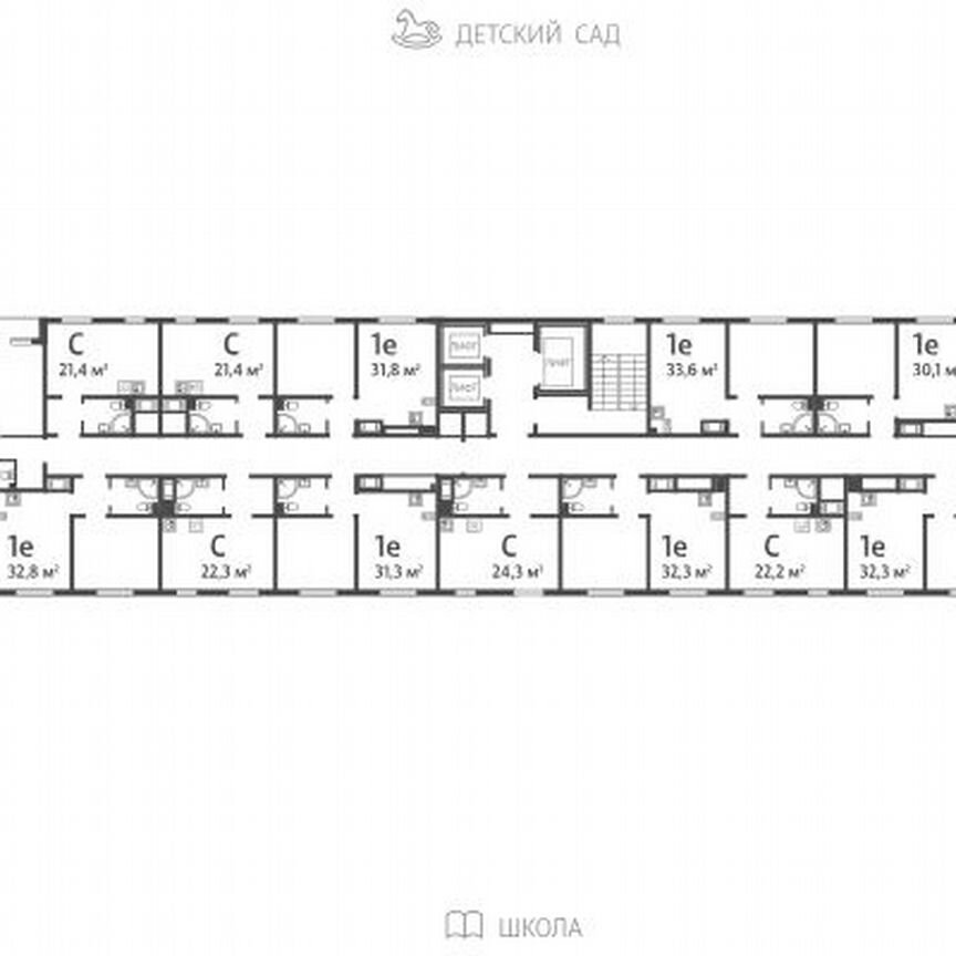 2-к. квартира, 51,5 м², 5/16 эт.