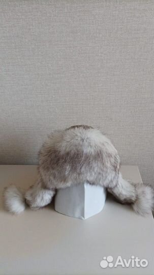 Шапка ушанка с мехом песца