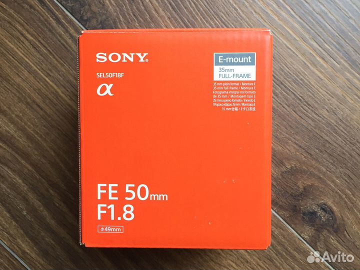 Sony FE 50mm f/1.8 Новые-Гарантия