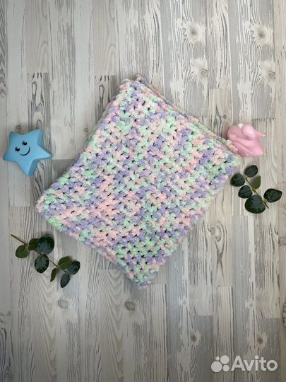 Детский вязаный плед (конверт на выписку)