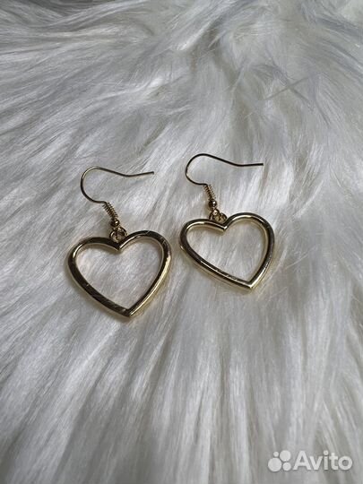 Серёжки сердечки