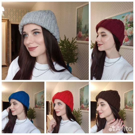 Шапки вязаные ручной вязки