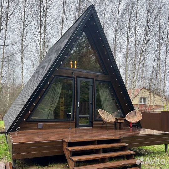 Дом в стиле A-frame 39,72 кв.м