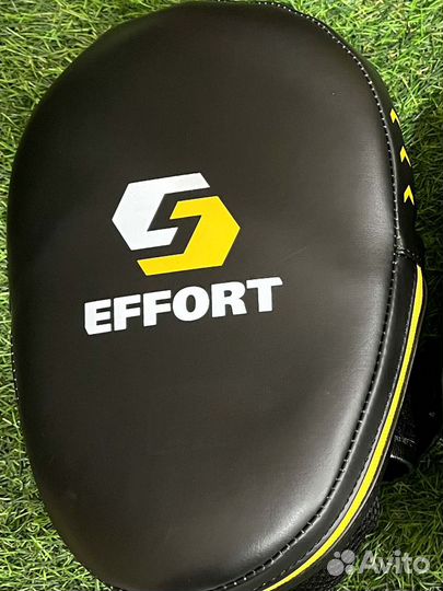 Лапа боксерская E603-2 изогнутая, кожзам, черный