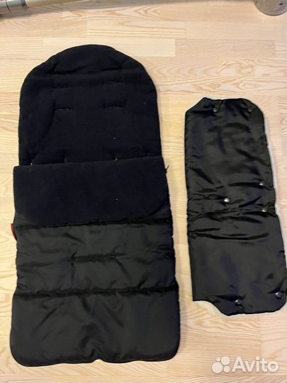 Теплый конверт в коляску и муфта для рук на овчине