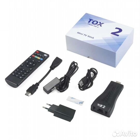 TV приставка Smart TOX2 (стик) 4K Android 10 тв bo