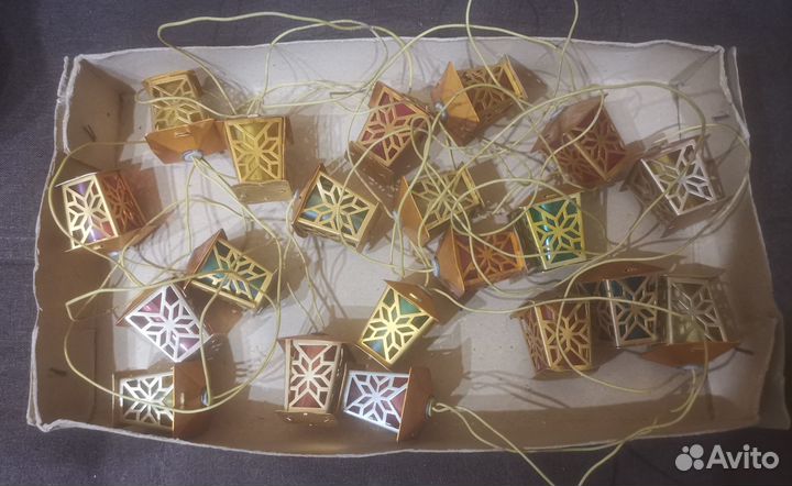 Елочная гирлянда Золотой фонарик СССР