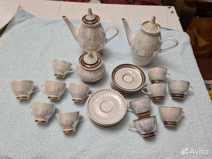 Шикарный чайно-кофейный перламутровый сервиз Минск