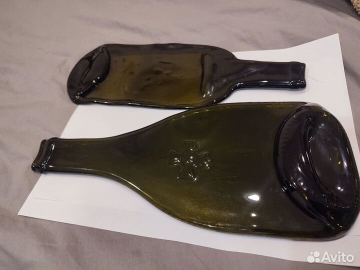 Бутылка расплавленная / фьюзинг, подставка, декор