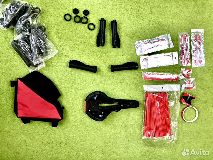 Новая педали седло сумка ручки наклейки