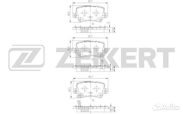 Zekkert BS-1749 Колодки тормозные дисковые задние