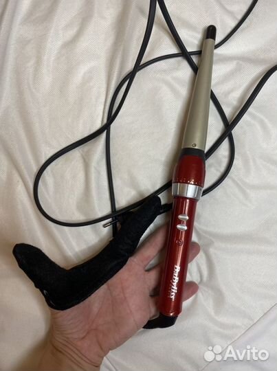 Щипцы д/ завивки BaByliss C20E, красный/золотистый