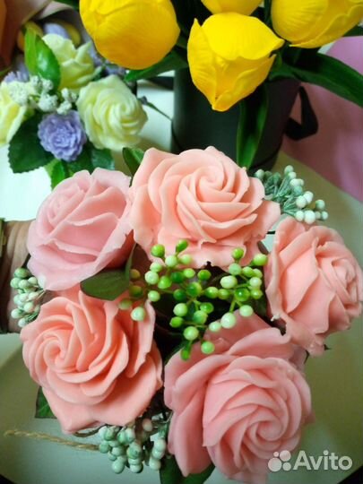 Букет из мыла,ручная работа,подарок на 8 марта