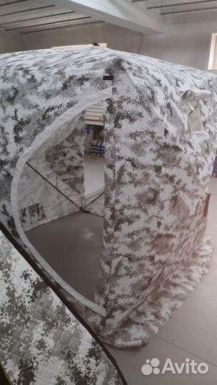 Палатка зимняя куб утепленная 2.4x2.4