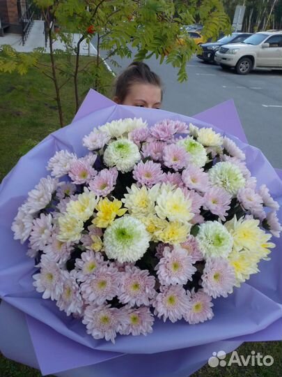 Букет гигант из кустовой хризантемы