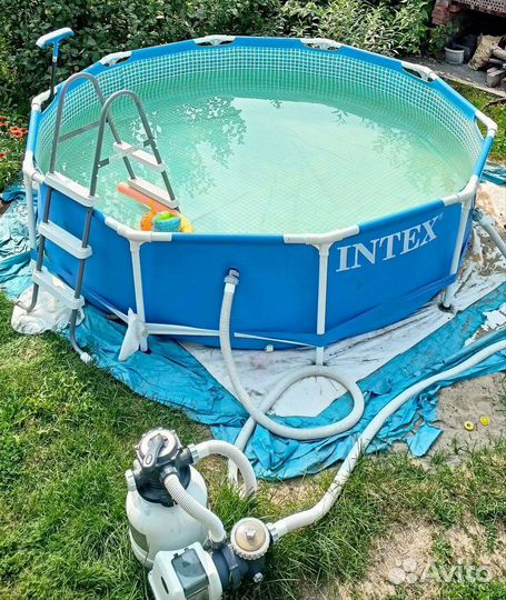 Каркасный бассейн intex бу