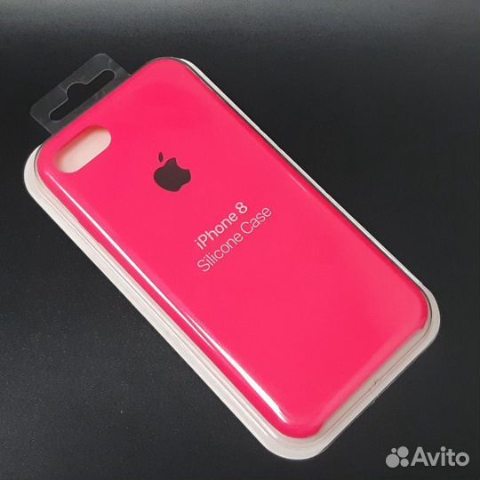 Силиконовый чехол на iPhone 7 / 8 ярко-розовый