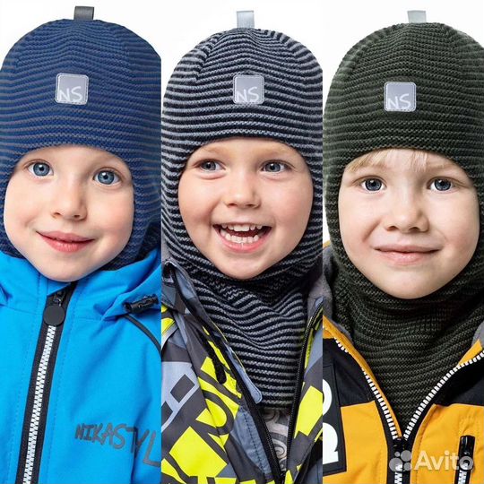 Балаклава/шлем Nikastyle хаки, черный, синий