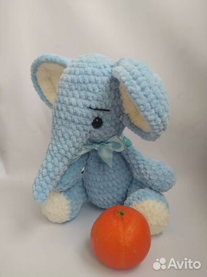 Вязаные игрушки ручной работы кукла с мишкой