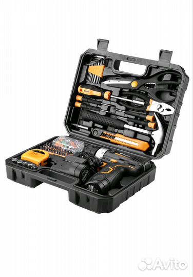 Шуруповерт с 2 аккум. и инструментами deko