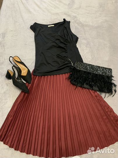 Костюм юбка гофре с топом