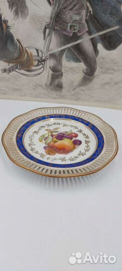 Антикварная тарелка Фрукты Winterling