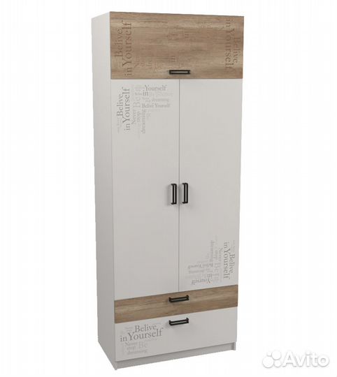 Шкаф коллекции Твой Стиль (дуб каньон+белый)