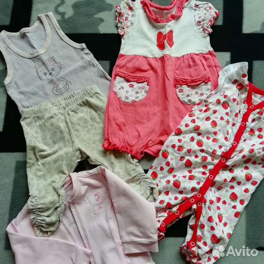 Вещи на девочку пакетом 6-12 месяцев
