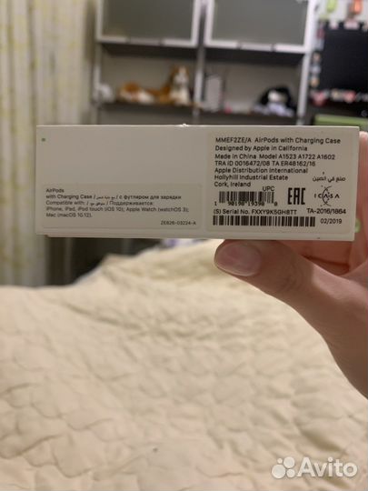 Коробка от беспроводные наушники airpods 1