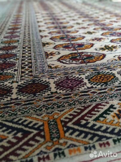 Туркменский ковер шерстяной ручной работы-оригинал