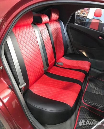 Чехлы экокожа Ромб Chevrolet Lacetti от Автопилот