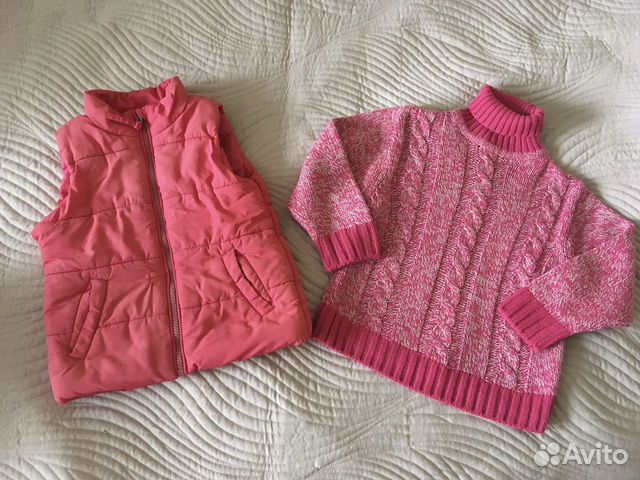 Жилетка и свитер 98 рост на три года