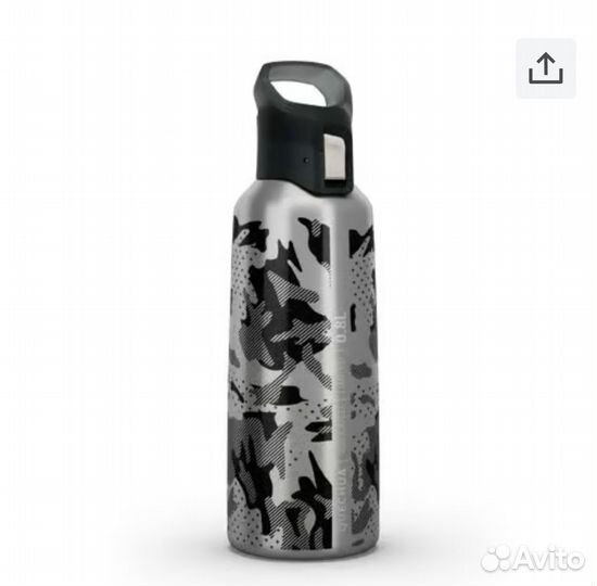 Термос декатлон 1 л. хаки, 0,8 л. с рисунком