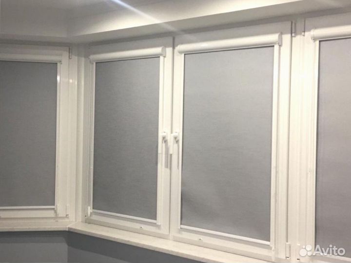 Рулонные шторы с установкой без сверления