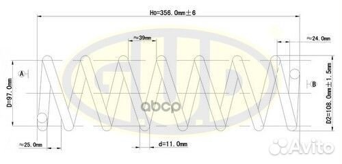 Пружина ходовой части зад прав/лев GCS25543