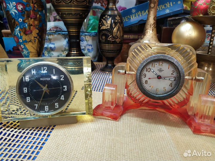 СССР часы будильники очз Янтарь Молния Агат Маяк