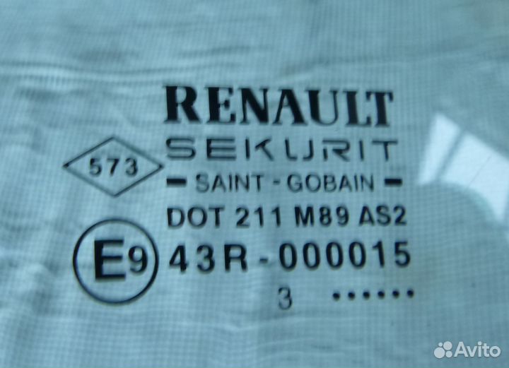 Рено меган 2 3-х дверный стекло заднее левое