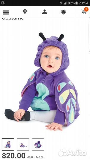 Новогодний костюм для малышки Carters