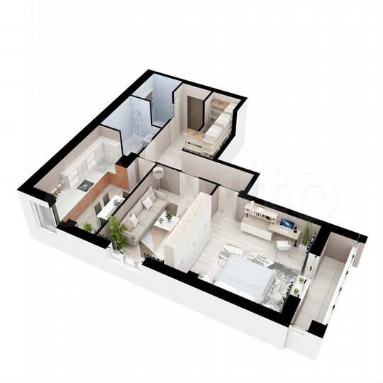 2-к. квартира, 65,1 м², 8/16 эт.