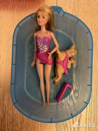 Куклы барби barbie, пудель, набор ддя ванны