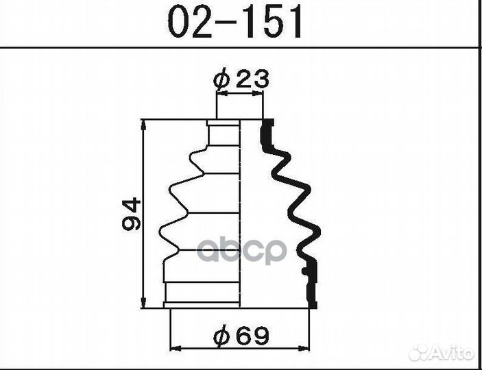 Пыльник шруса 02151 1-56 (Maruichi)